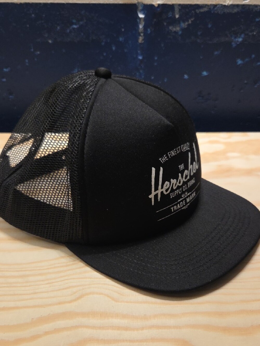 Herschel Black Trucker Snapback Hat (Unisex)